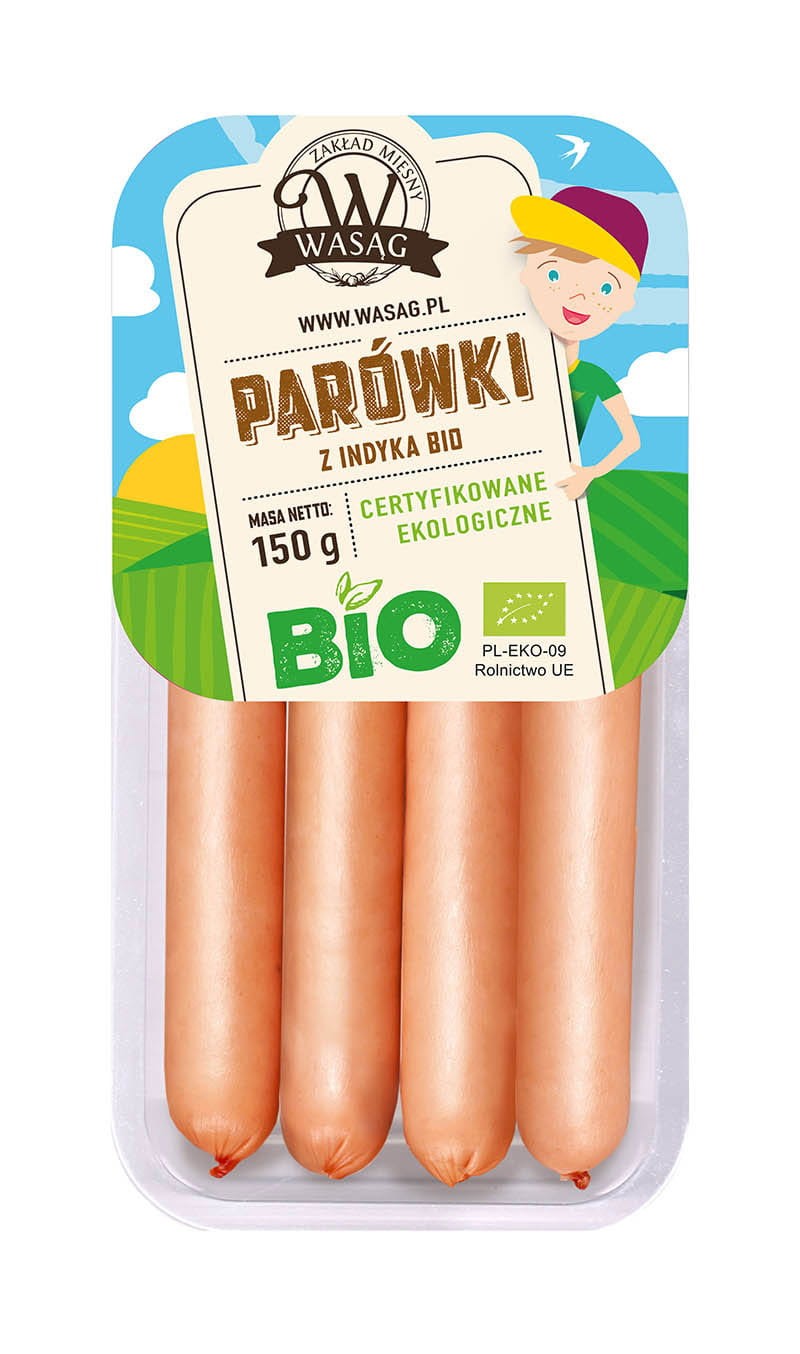 Parówki Z Indyka EKO 150 G - WASĄG