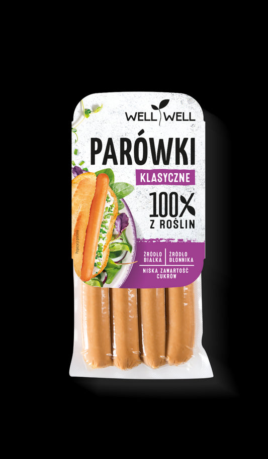 PARÓWKI ROŚLINNE KLASYCZNE 200 g - WELL WELL